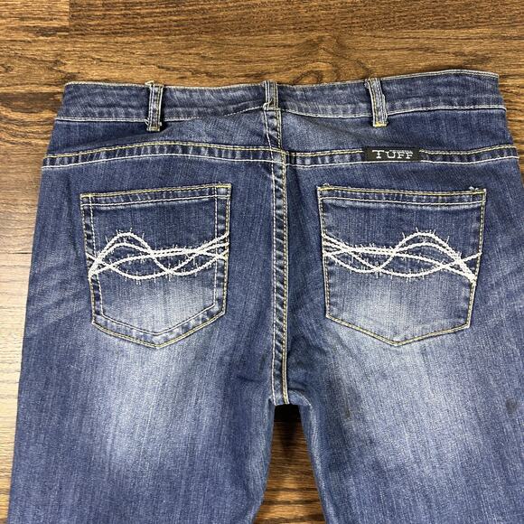 Cowgirl Tuff Co Jeans Womens 32x37 Blue Don't Fence Me In Bootcut Western - Picture 12 of 12